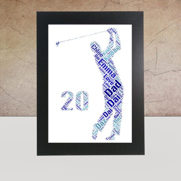 Golf 20th word art