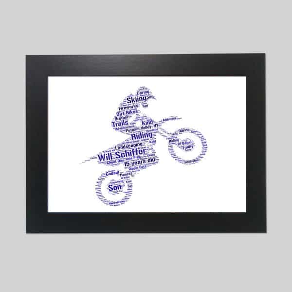 Personalised Motocross word art print word art prints word art app
