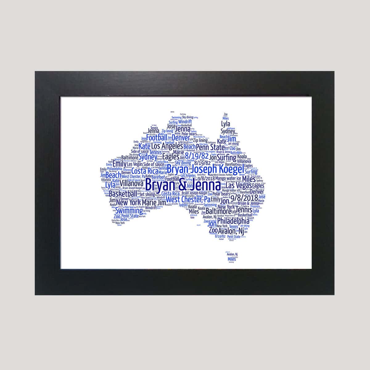 Australia word art print | word art prints - word art app