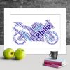 Personalised Motorbike Word Art Print