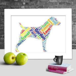 Personalised Jack Russell Terrier word art