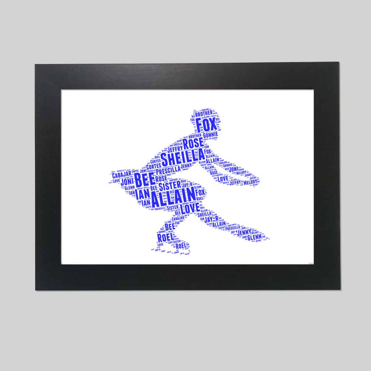 Personalised Skating figure girl word art print word art prints