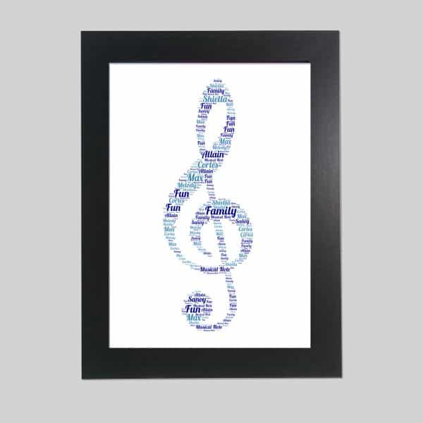 Personalised musical note word art word art prints word art app