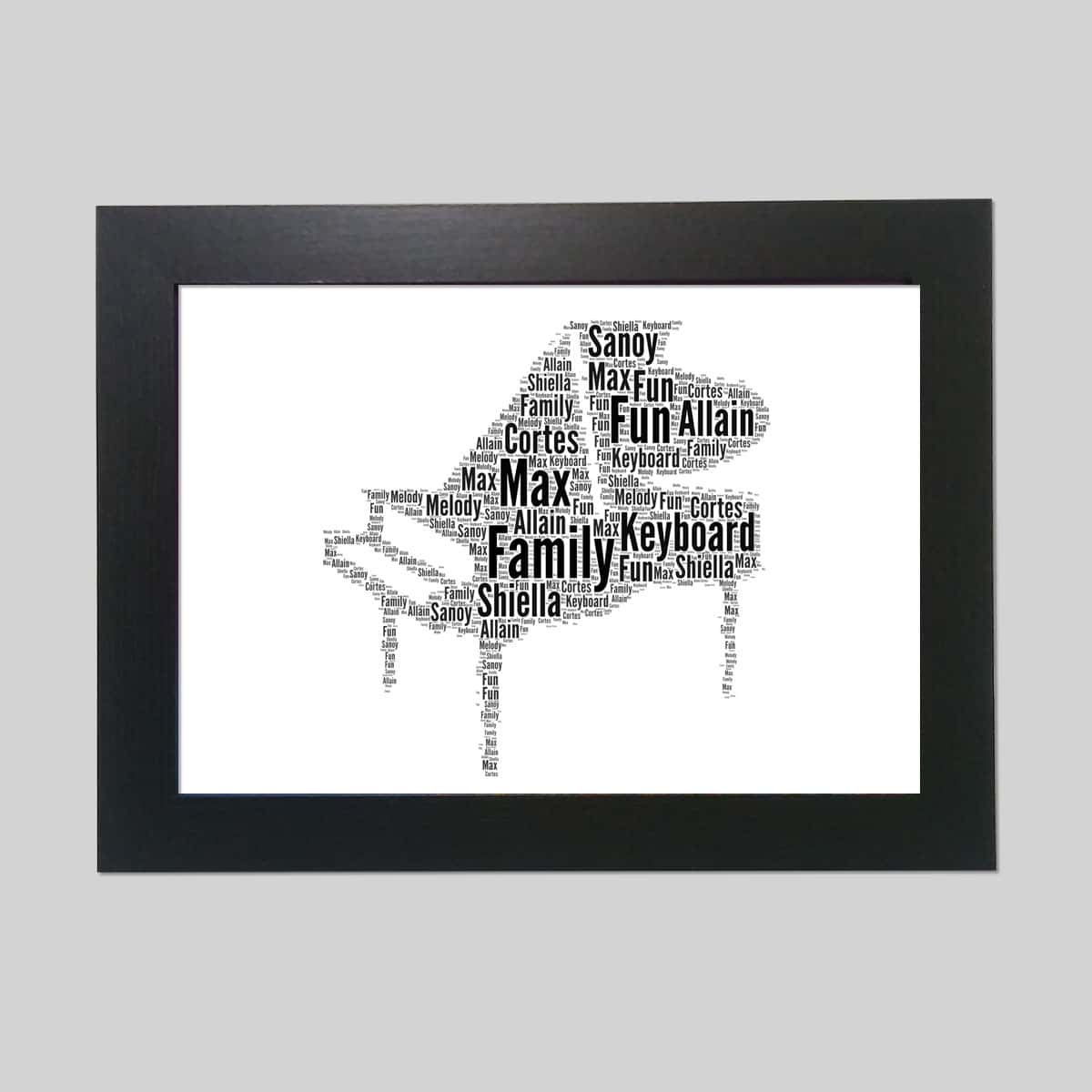 Personalised Piano word art word art prints word art app