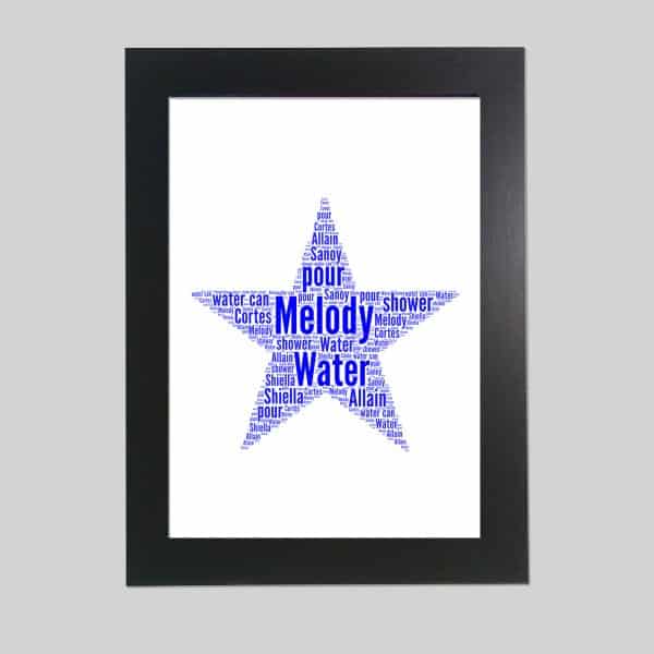 Star word art print - Word Art Prints - Word Art App